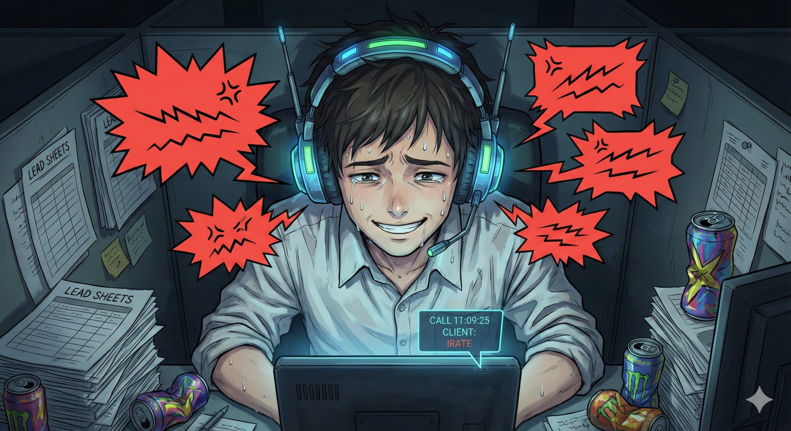 Sweaty Agent Being Yelled At